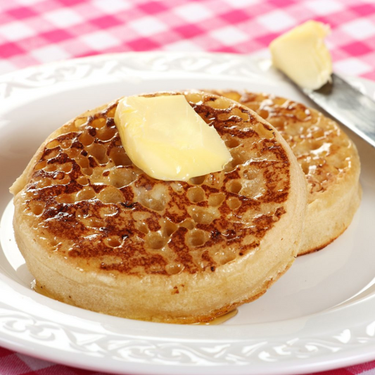 Hot Buttered Crumpets (Choice of Preserve)